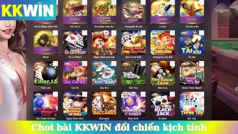 Chơi bài KKWIN đối chiến kịch tính