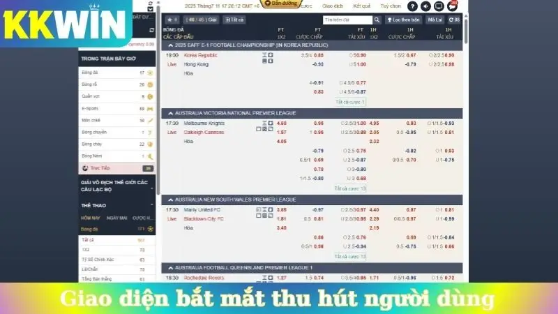 Giao diện bắt mắt thu hút người dùng
