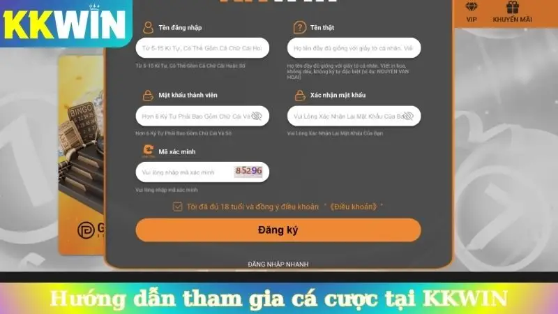 Hướng dẫn tham gia cá cược tại KKWIN