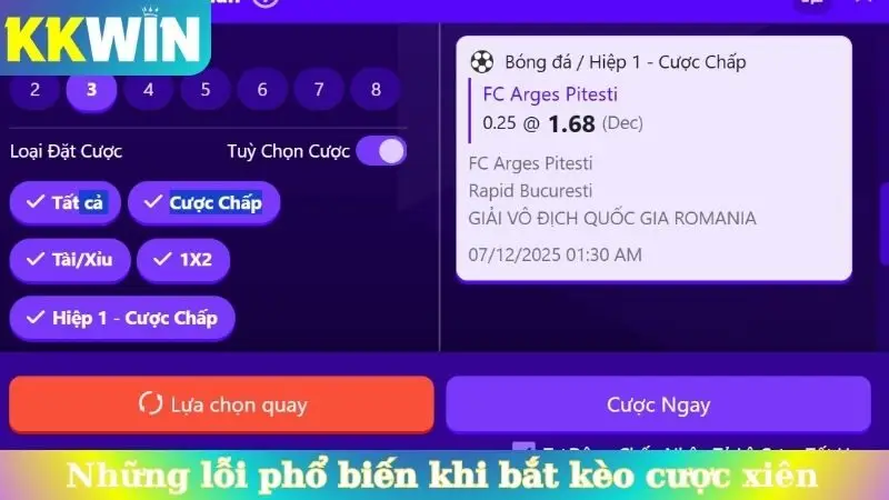 Những lỗi phổ biến khi bắt kèo cược xiên